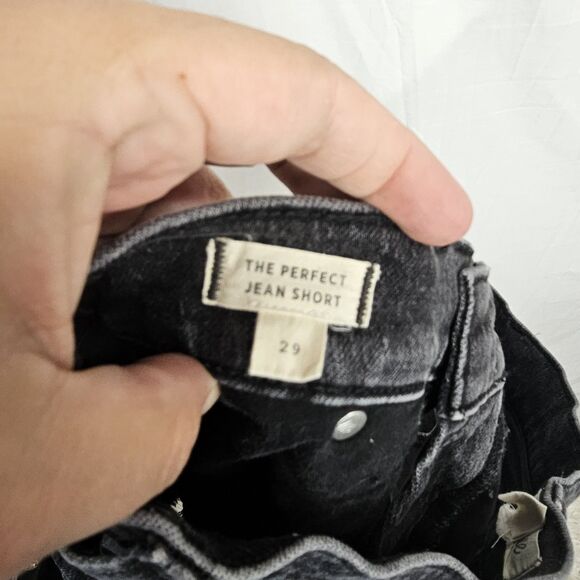 Madewell The Perfect Jean Short In Washed Black Cut Off Women's Size 29 - Picture 6 of 6